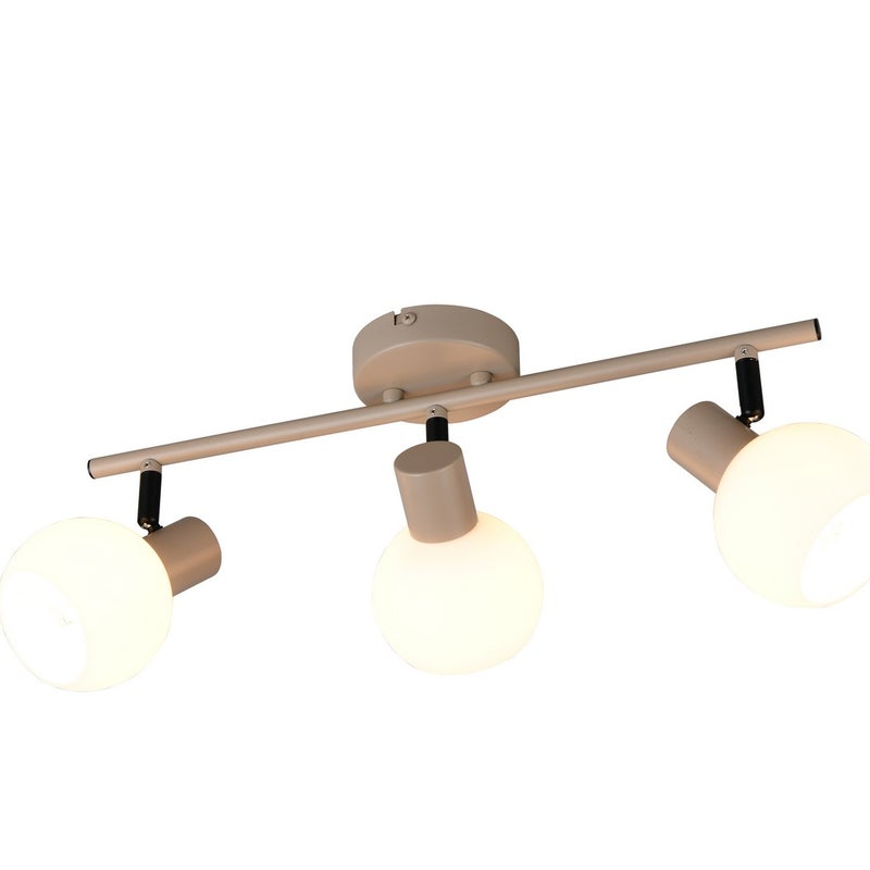 Reflektor listwa ruchome reflektorki BOBA beżowy 3xE14x10W szkło wym:18,5x45x10cm IP20 RL