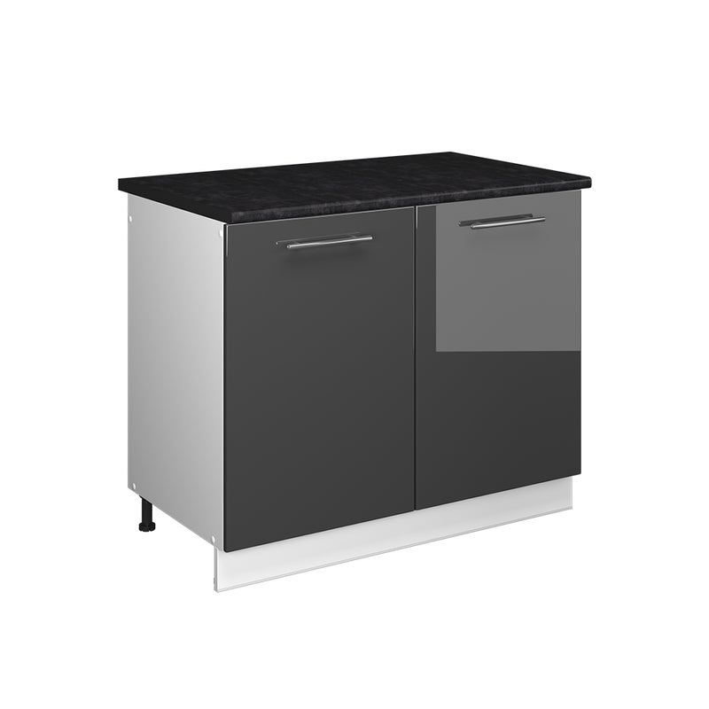 Vicco Szafka pod zlew Fame-Line, Antracyt połysk/Biały, 100 cm, BP Antracyt