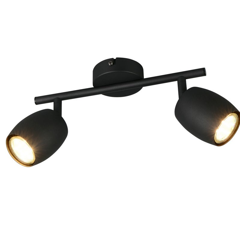 Reflektor listwa ruchome reflektorki NANCY czarny 2xGU10x35W metal wym:15,5x27,5x8cm IP20 RL
