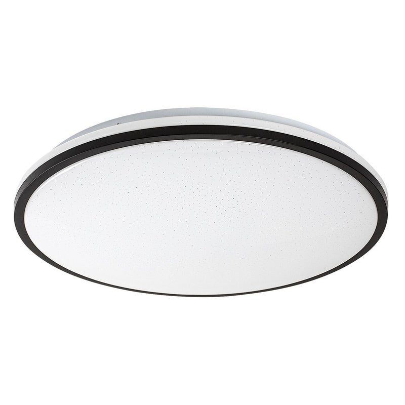 Plafon łazienkowy LED 40W 2500lm 4000K Okrągły Biały Obwódka Czarny Metal IP44 Ø485mm