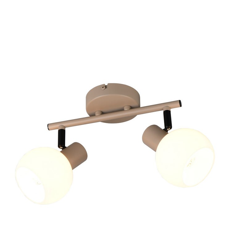 Reflektor listwa ruchome reflektorki BOBA beżowy 2xE14x10W szkło wym:18,5x25x10cm IP20 RL