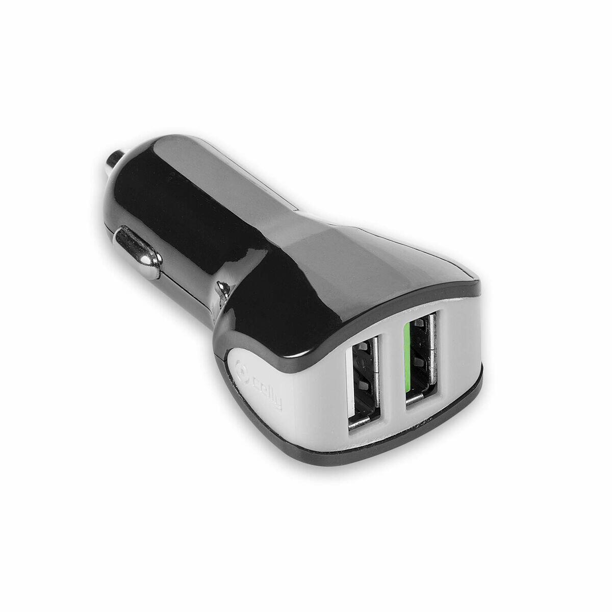 Celly Zasilacz samochodowy Turbo 2x USB 3,4A CC2USBTURBOBK) Czarna