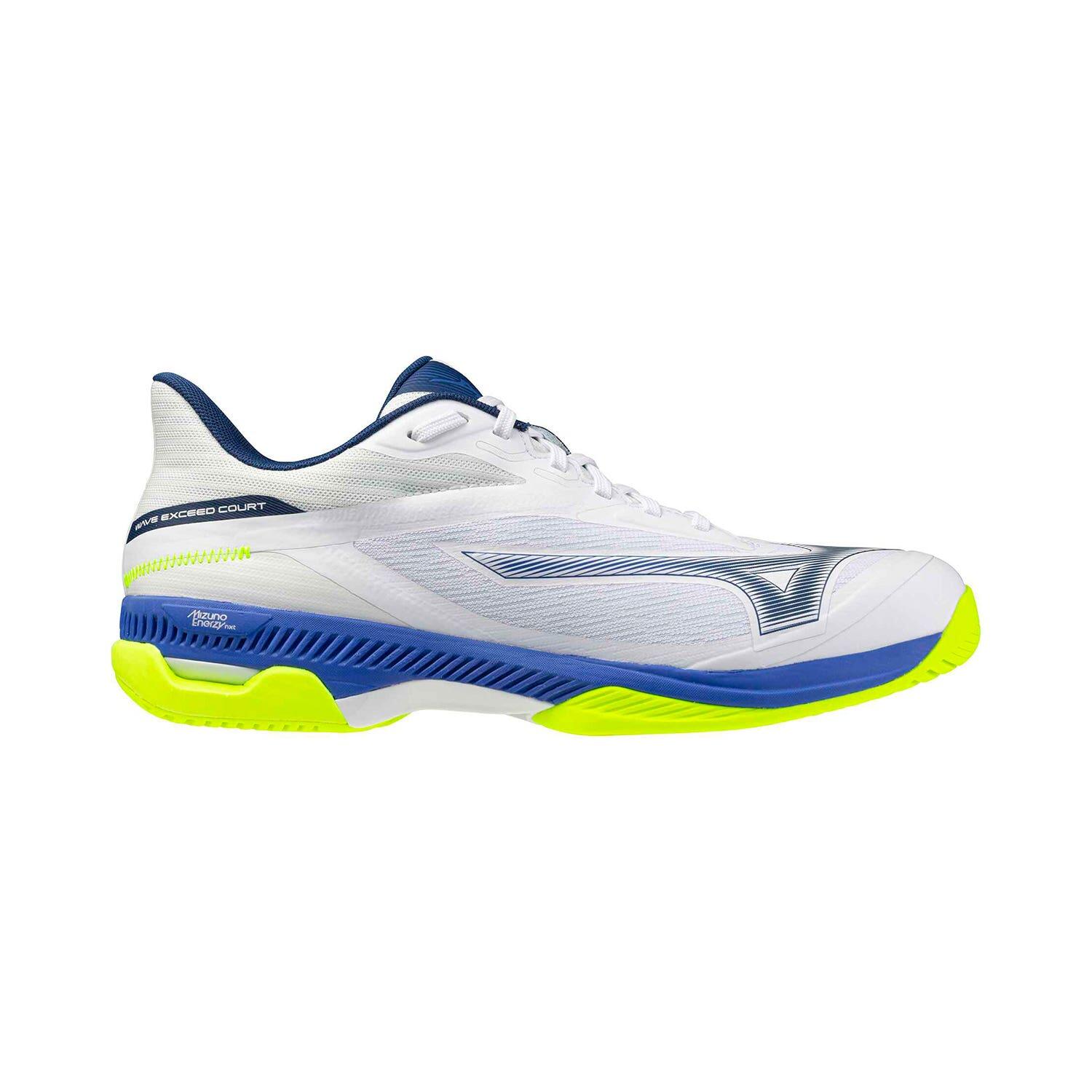 Męskie buty tenisowe Mizuno Wave Exceed Court AC M White/Dazzling Blue/Lightning EUR 41