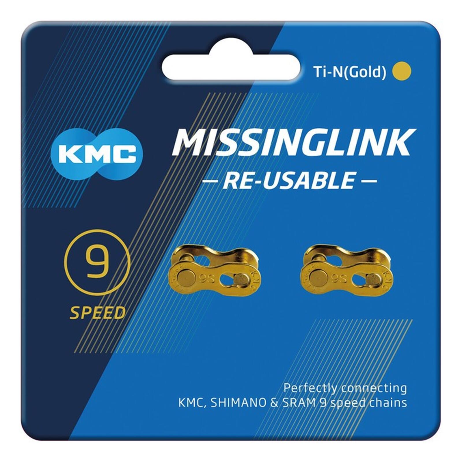 KMC 9R Ti-N Missing Link spinka 9 rz., gold 2020 Łańcuchy 240651