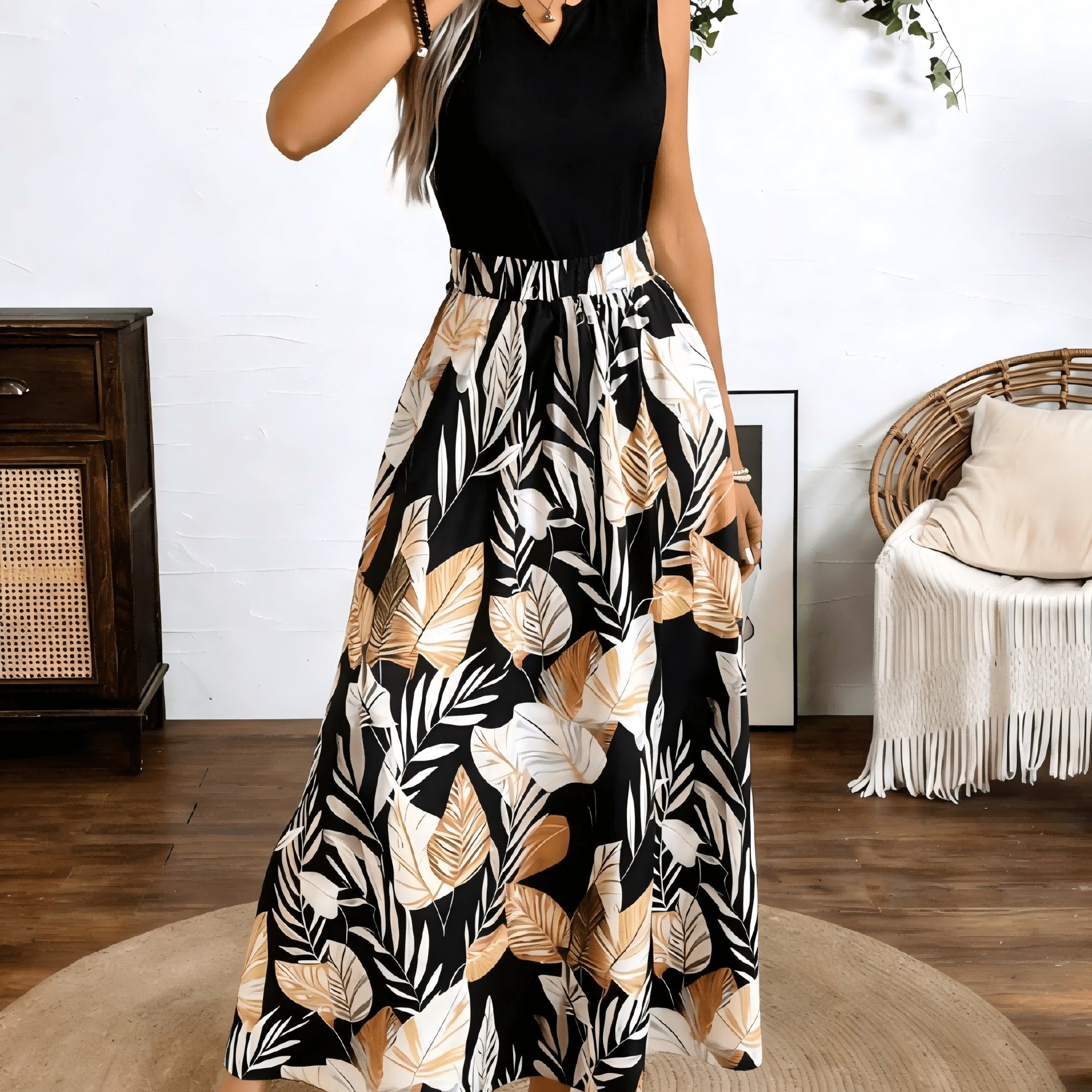 TEMU Modna Spódnica z Nadrukiem w Stylu Casual