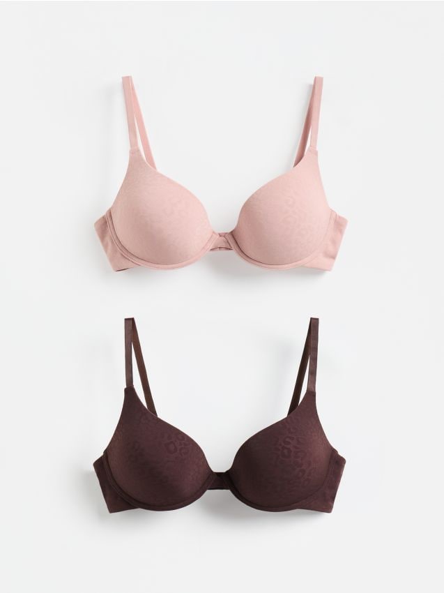 Reserved - Biustonosz push up 2 pack - brudny róż