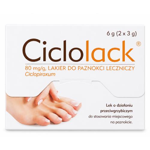 Ciclolack 80 mg/g Lakier do paznokci leczniczy, 2 x 3 g >> 0zł za wysyłkę przy zakupach od 59 zł 