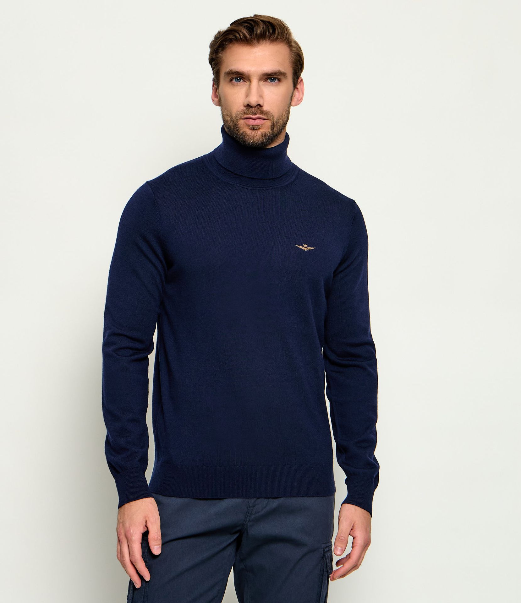 Aeronautica Militare Wełniany golf Regular Fit