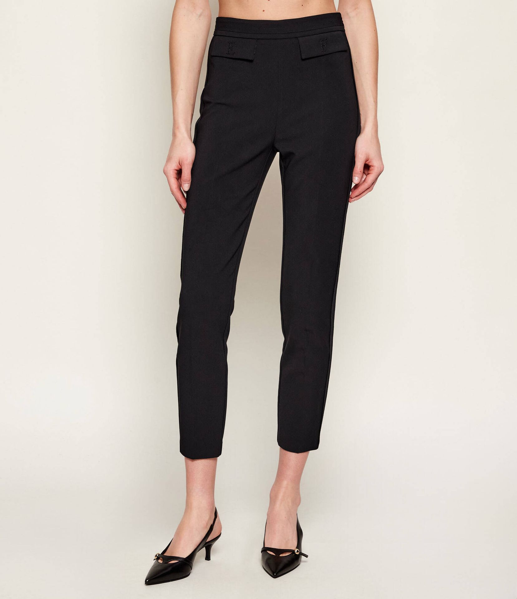 Elisabetta Franchi Spodnie cygaretki Slim Fit