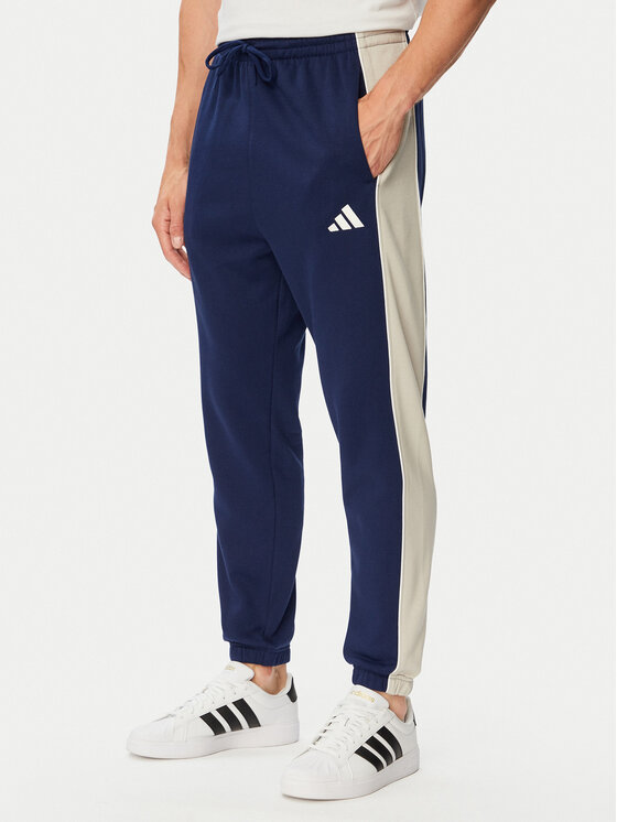adidas Spodnie dresowe Seasonal Essentials Colorblock Fleece KF4211 Niebieski Cosy Fleece Fit
