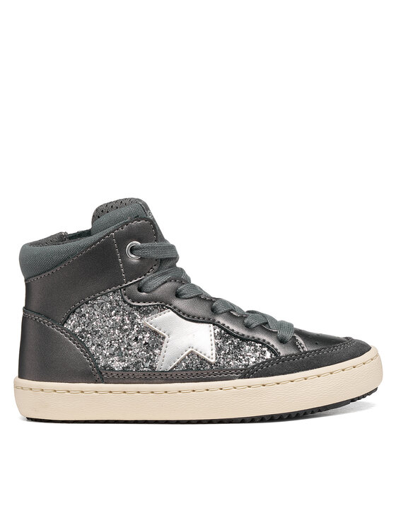 Geox Sneakersy J Kalispera Girl J664GB 0NFEW C9002 S Srebrny ciemny