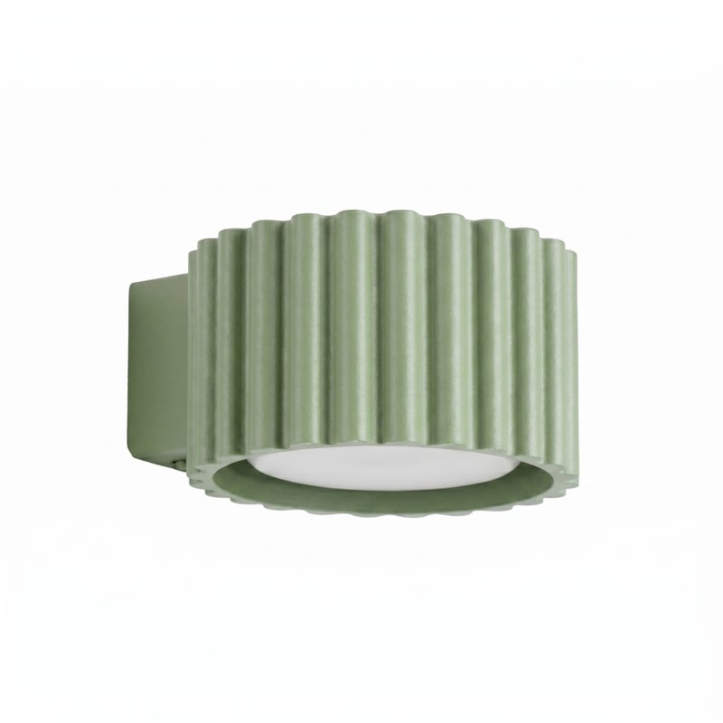 Kinkiet ścienny nowoczesny szałwiowy okrągły ryflowany 1xGX53 10W AURA Sollux Lighting