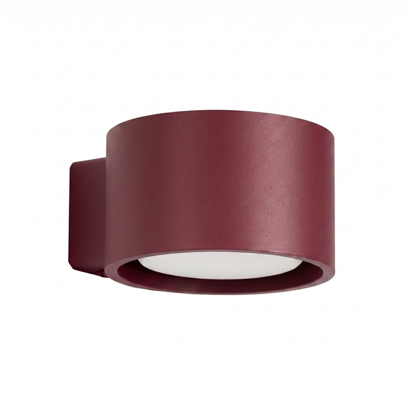 Kinkiet ścienny nowoczesny burgundowy okrągły 1xGX53 10W MODO Sollux Lighting
