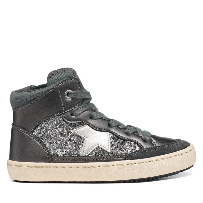 Sneakersy Geox J Kalispera Girl J664GB 0NFEW C9002 S Srebrny ciemny