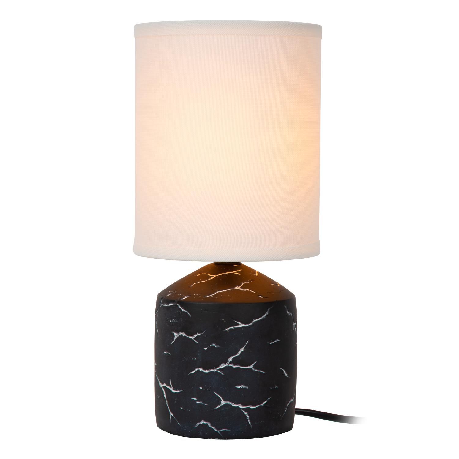 FRAN lampa stołowa ceramiczna czarna 1xE14 LUCIDE 47550/81/30