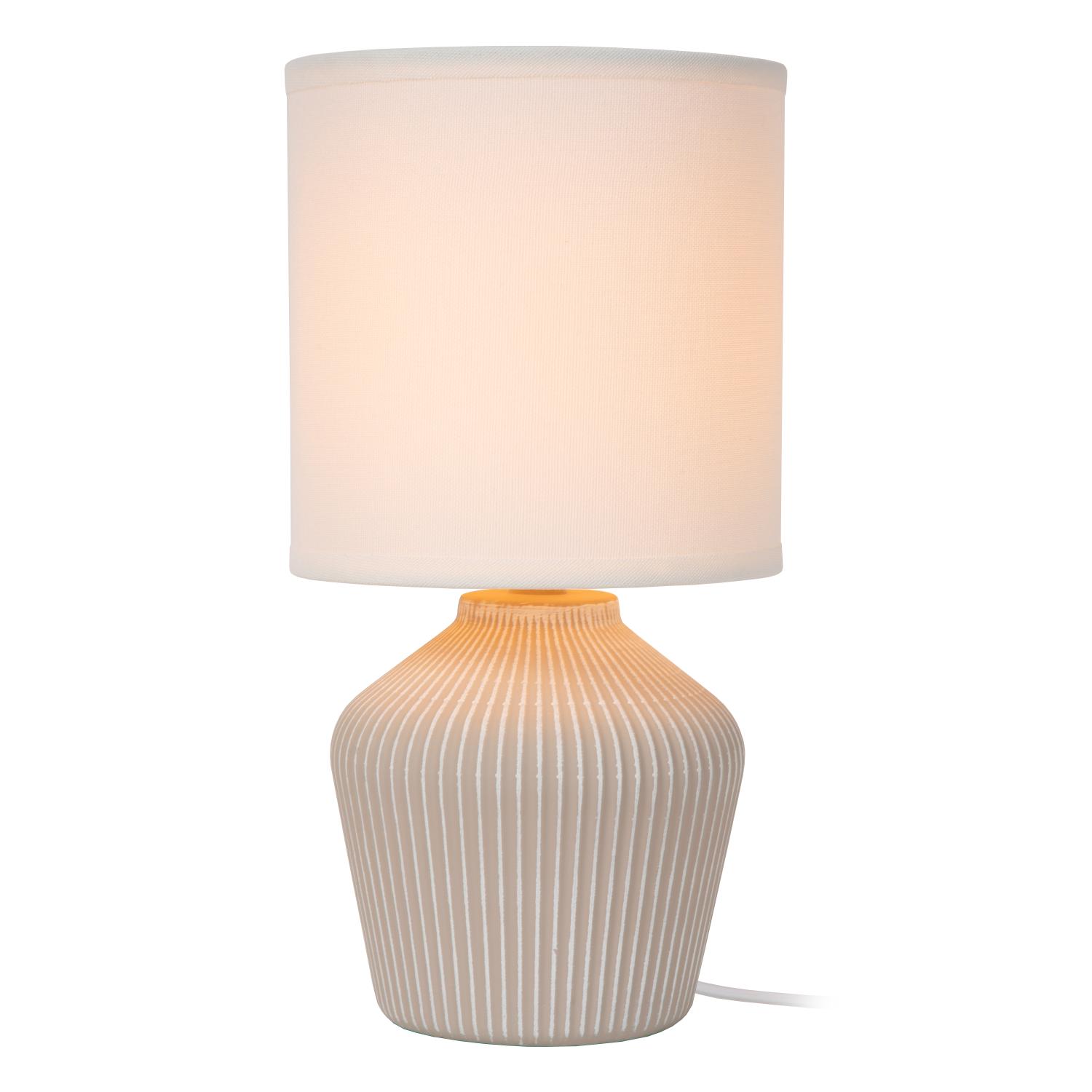 FILIZ lampa stołowa ceramiczna beżowa 1xE14 LUCIDE 47551/81/38