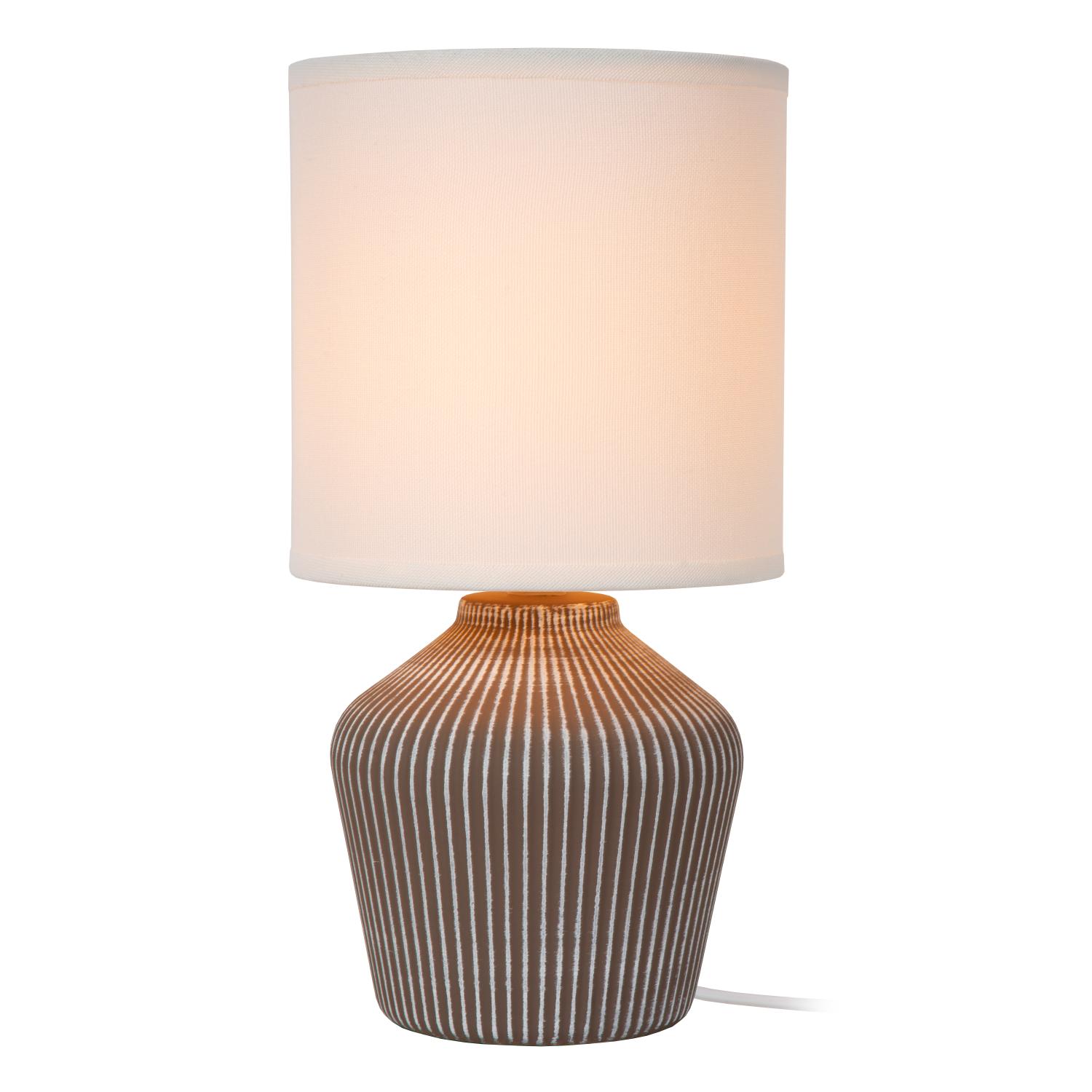 FILIZ lampa stołowa ceramiczna brązowa 1xE14 LUCIDE 47551/81/41