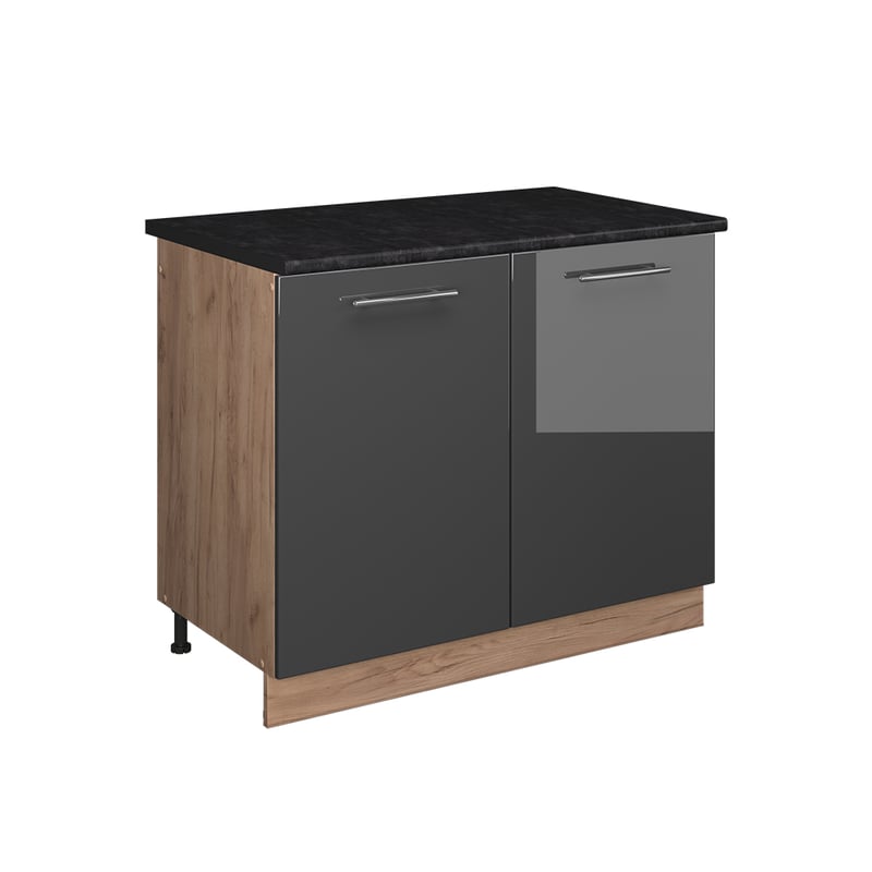 Vicco Szafka pod zlew Fame-Line, Antracyt połysk/Dąb goldkraft, 100 cm, BP Antracyt