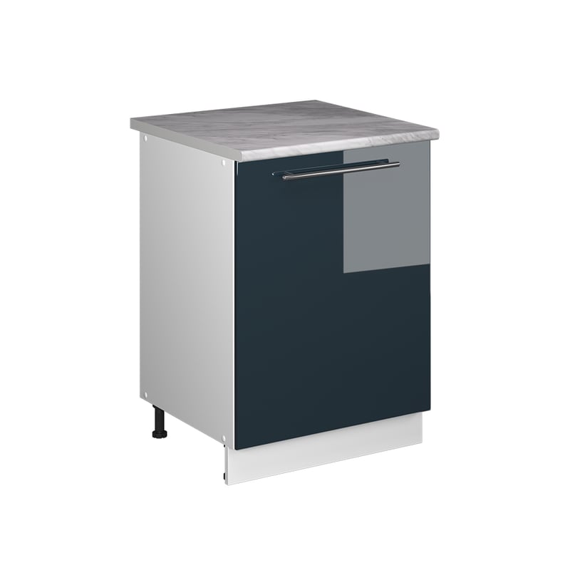 Vicco Szafka pod zlew Fame-Line, Ciemnoniebieski wysoki połysk/Biały, 60 cm