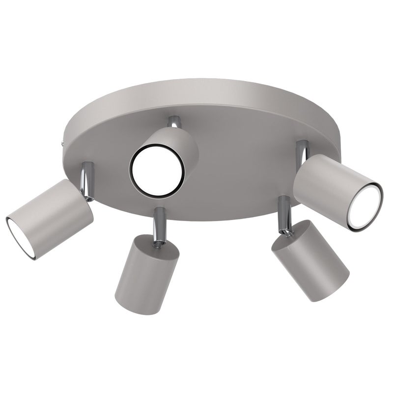Lampa sufitowa Fun szara 5xGU10x8W metal wym:10,5x30x30cm IP20 Luminex