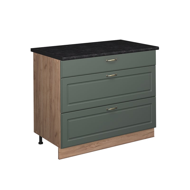 Vicco Szafka dolna Fame-Line, Green Gold Country/Dąb goldkraft, 100 cm, BP Antracyt