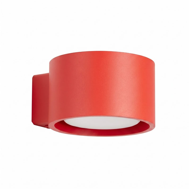 Kinkiet ścienny nowoczesny czerwony okrągły 1xGX53 10W MODO Sollux Lighting