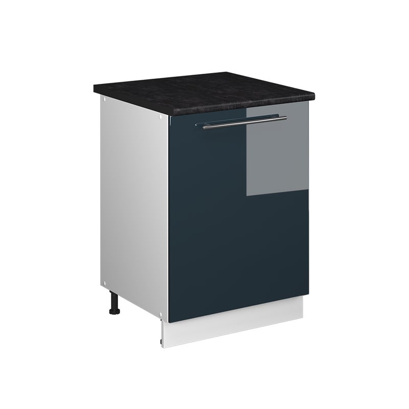 Vicco Szafka pod zlew Fame-Line, Ciemnoniebieski wysoki połysk/Biały, 60 cm