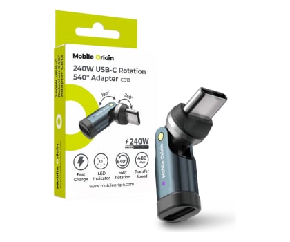Mobile Origin 240W USB-C Rotation 540° Adapter CB13 MO-240WRA-CB13