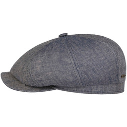 Czapka Lniana Hatteras 8 Panel by Stetson, niebieski nakrapiany, M (56-57 cm)