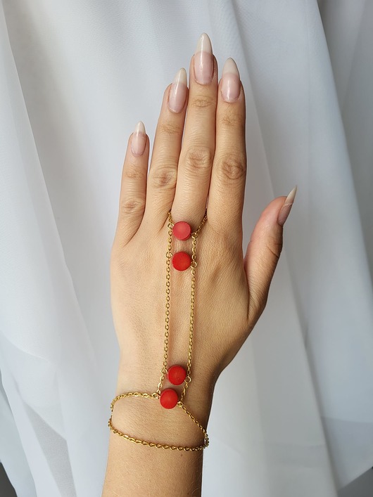 Bransoletka z pierścionkiem Sexy Stones Red