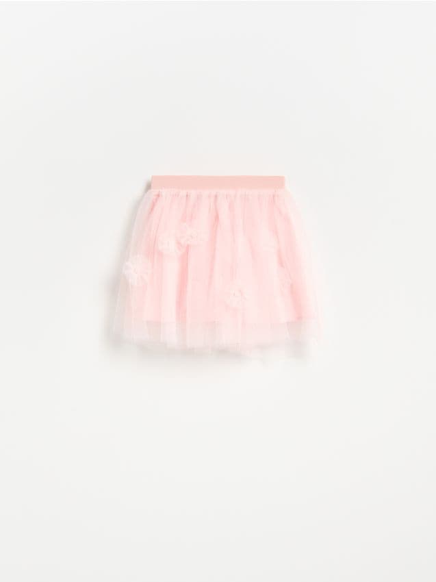 Reserved - Tiulowa spódnica - pastelowy róż