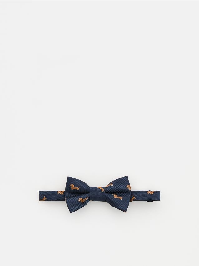 Reserved - Elegancka mucha - granatowy