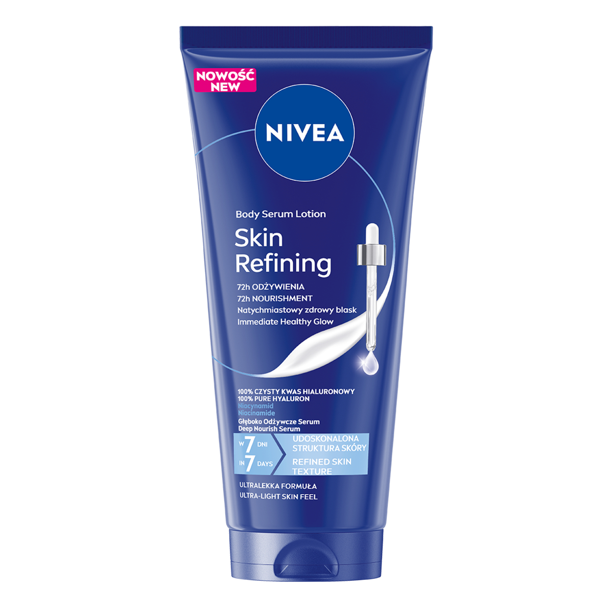 NIVEA Skin Refining Udoskonalające Serum-Balsam do Ciała z Kwasem Hialuronowym 200ml