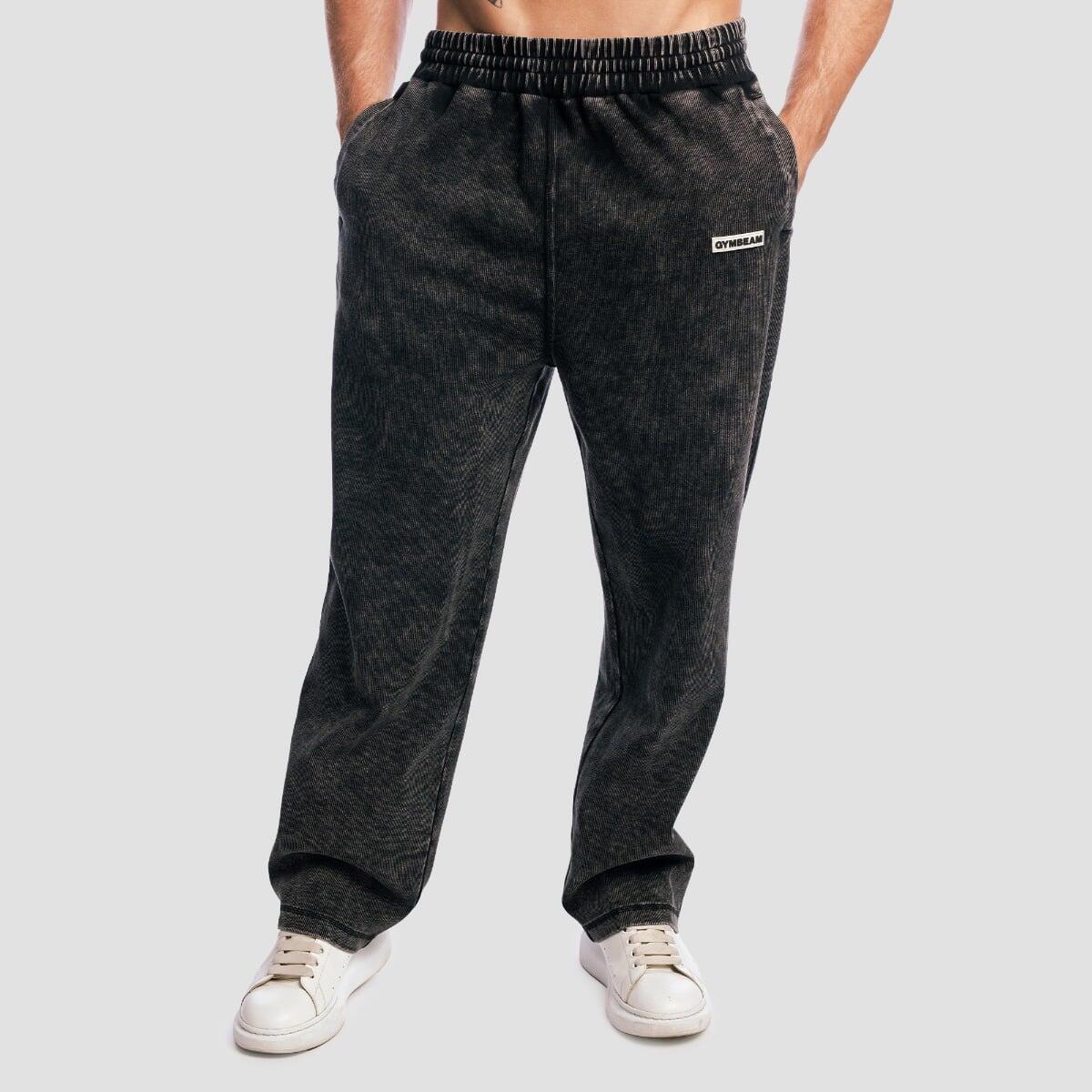 Spodnie dresowe męskie oversize z szerokimi nogawkami Aura Washed