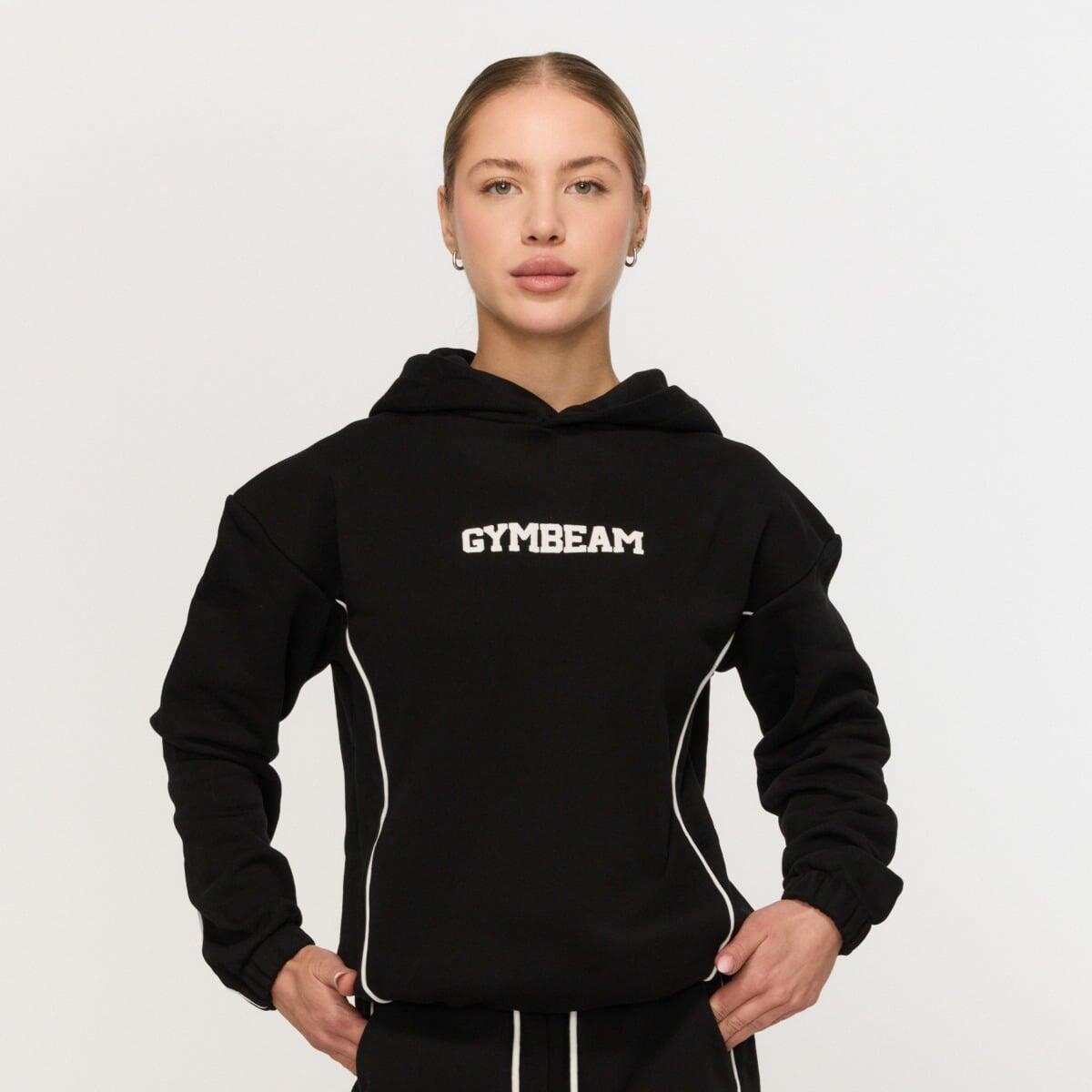 Bluza damska fitness z kapturem oversize Varsity