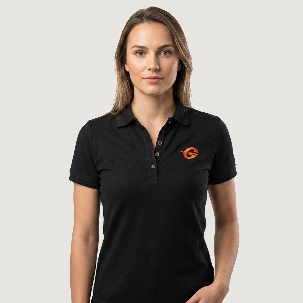 Koszulka damska fitness z kołnierzykiem Polo