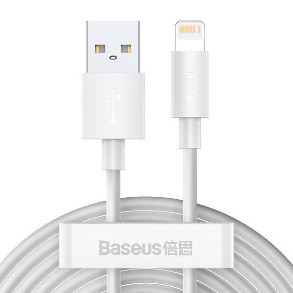BASEUS BASEUS WISDOM 2-PACK KABEL LIGHTNING  150 cm / 2.4A BIAŁY 17056
