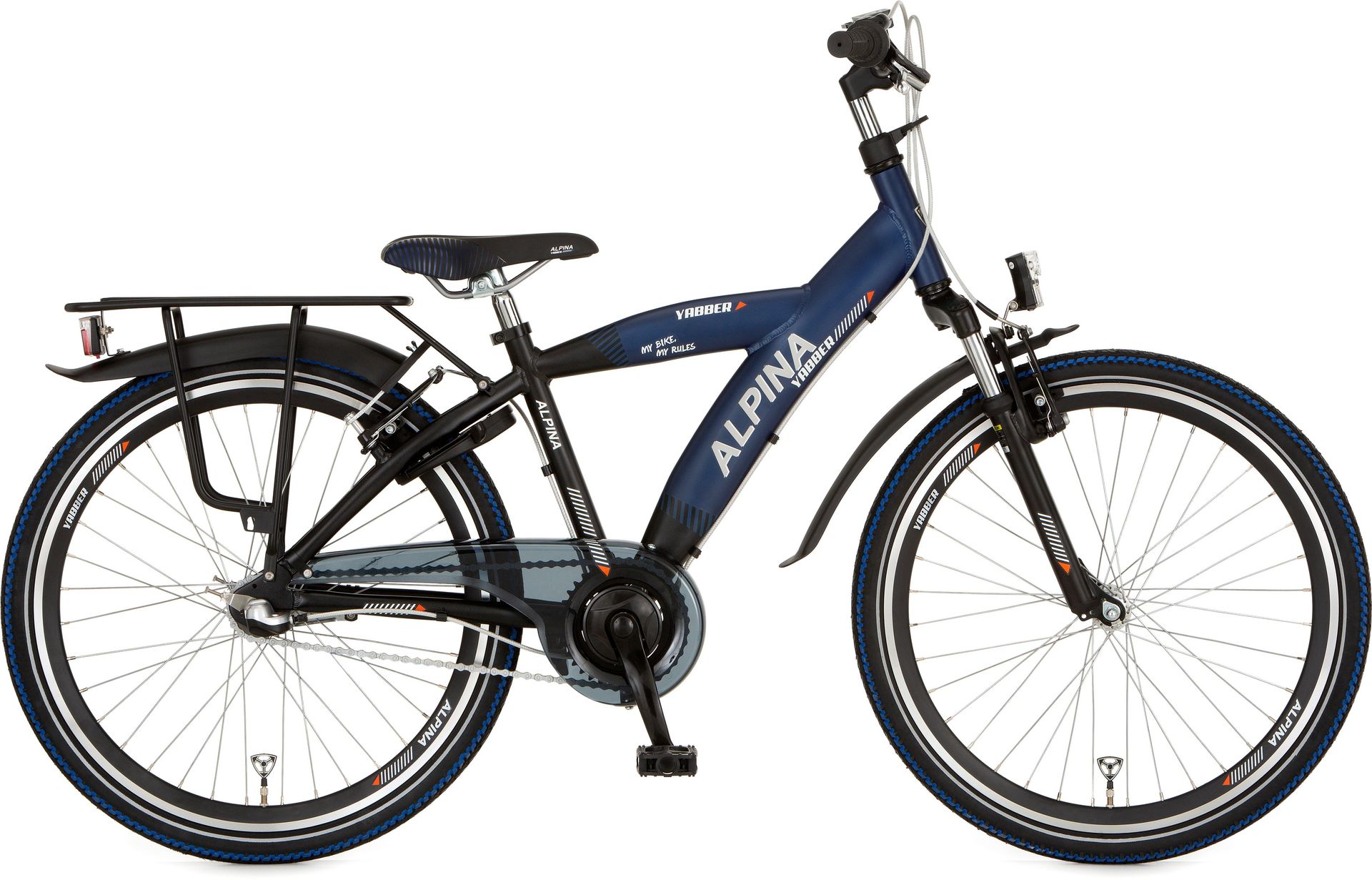 Alpina Yabber Boys 24 cali Sporty Blue - Czarny mat