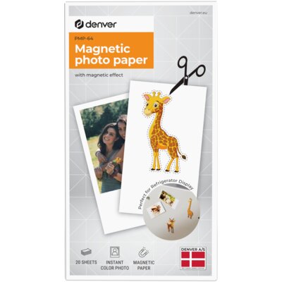 Papier fotograficzny DENVER PMP-64 Magnetyczny 20 arkuszy
