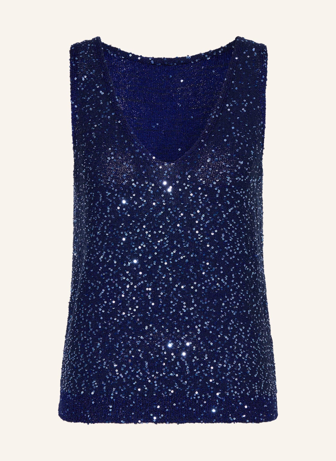 Weekend Max Mara Dzianinowy Top Milord Z Cekinami blau