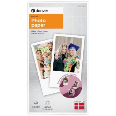 Papier fotograficzny DENVER PBP-60 20 arkuszy
