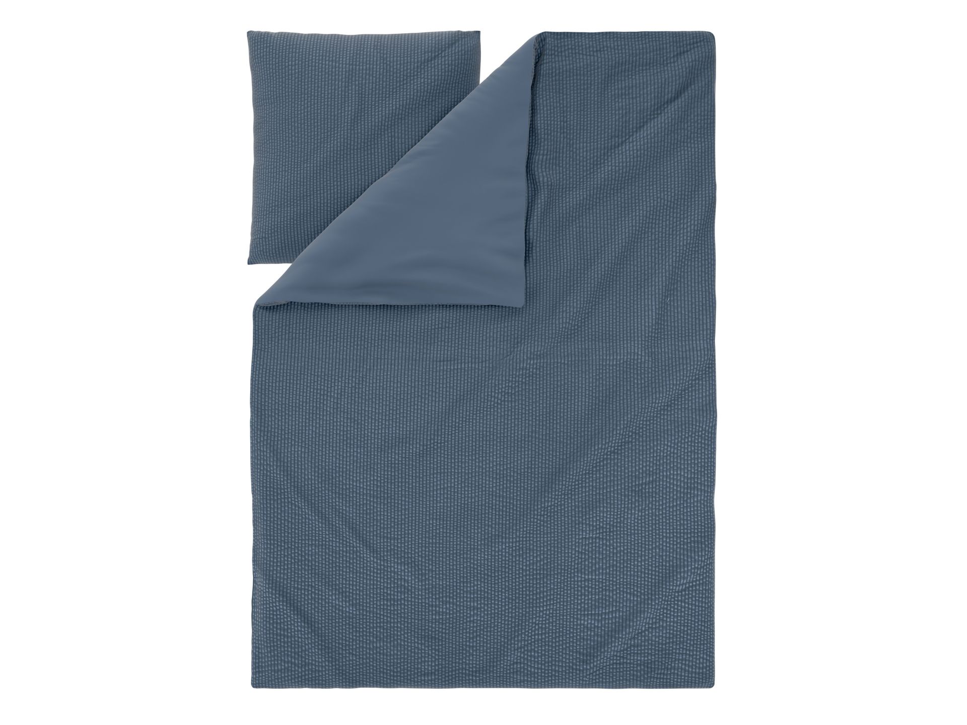 LIVARNO® Dwustronna pościel z kory, 140 x 200 cm (Niebieski)