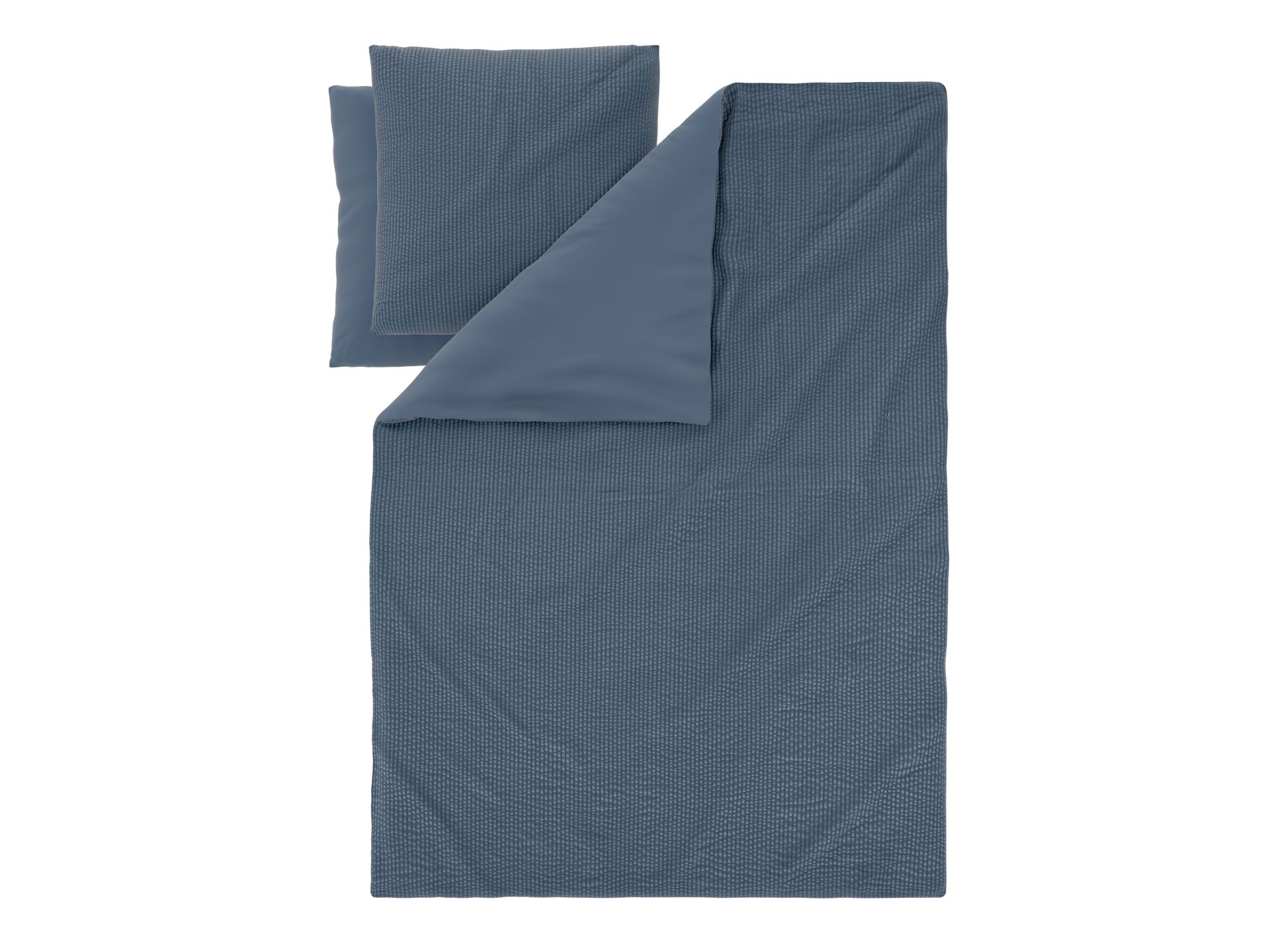 LIVARNO® Dwustronna pościel z kory, 160 x 200 cm (Niebieski)