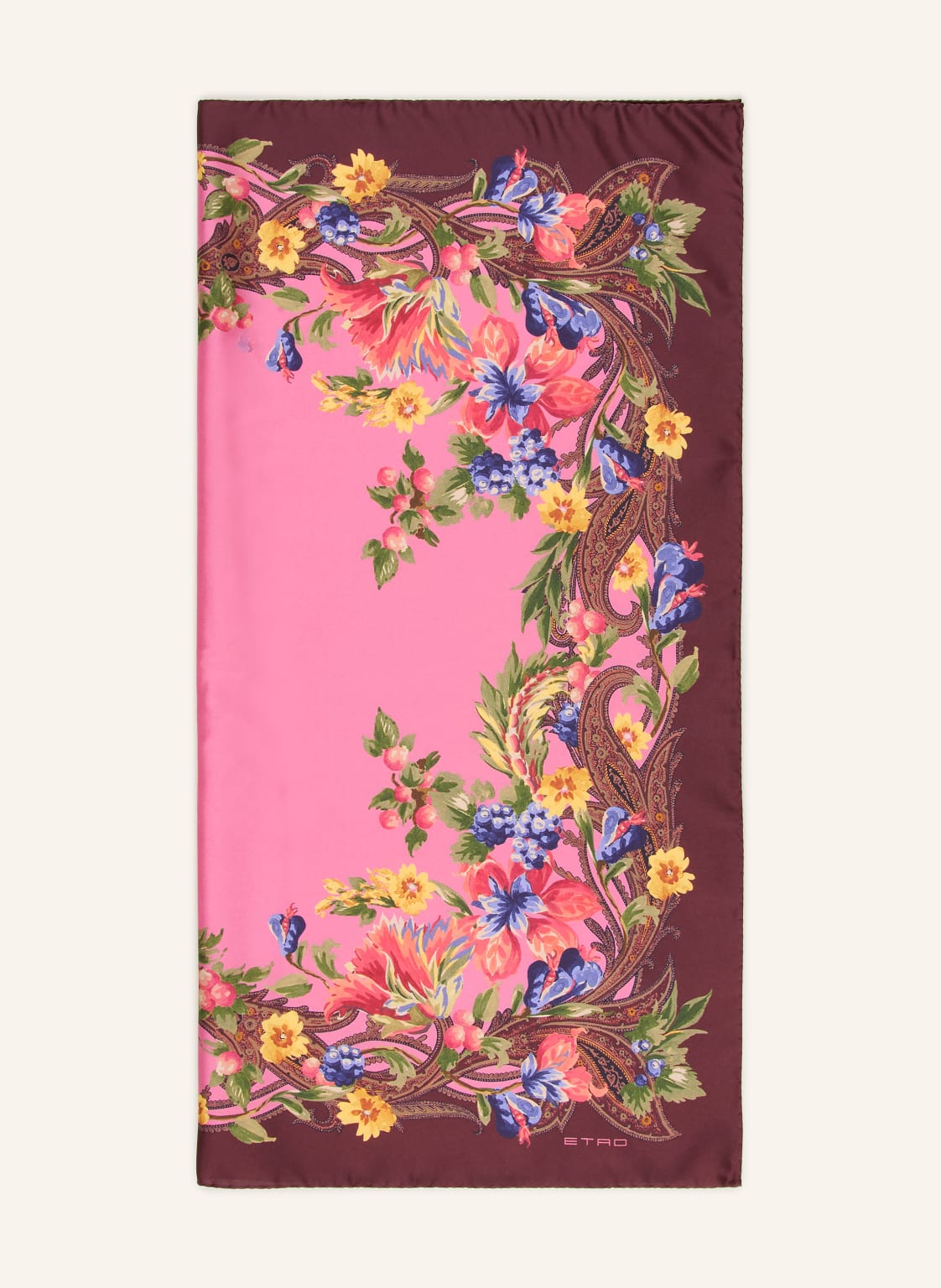 Etro Szalik Jedwabny pink