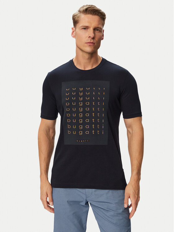 Bugatti T-Shirt 8350-15046E Granatowy Regular Fit