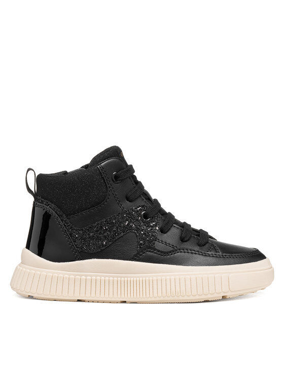 Geox Sneakersy J Laquinny Girl J66M3D 05402 C9999 S Czarny