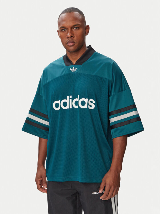 adidas T-Shirt Adicolor KR1401 Zielony Loose Fit