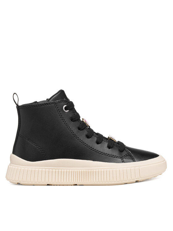 Geox Sneakersy J Laquinny Girl J66M3A 000BC C9999 S Czarny