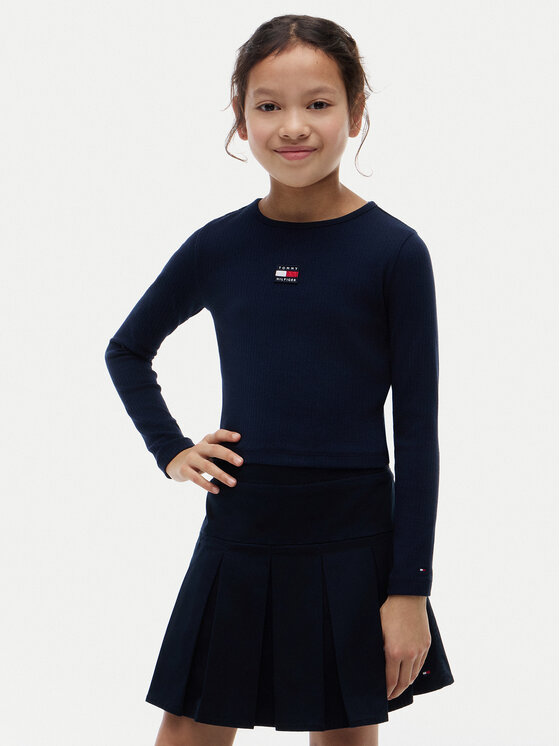 Tommy Hilfiger Bluzka KG0KG09065 Granatowy Regular Fit