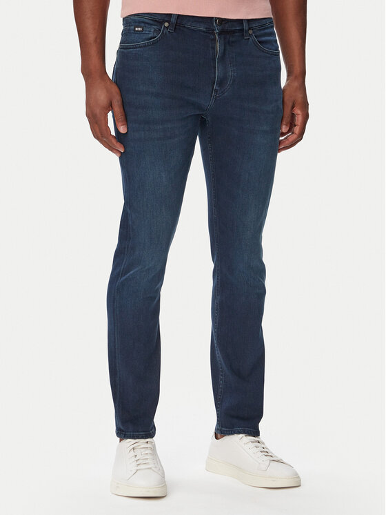 BOSS Jeansy P-Delaware 50566914 Granatowy Slim Fit